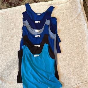 Chico's Blue and Black Tank Tops Collection
